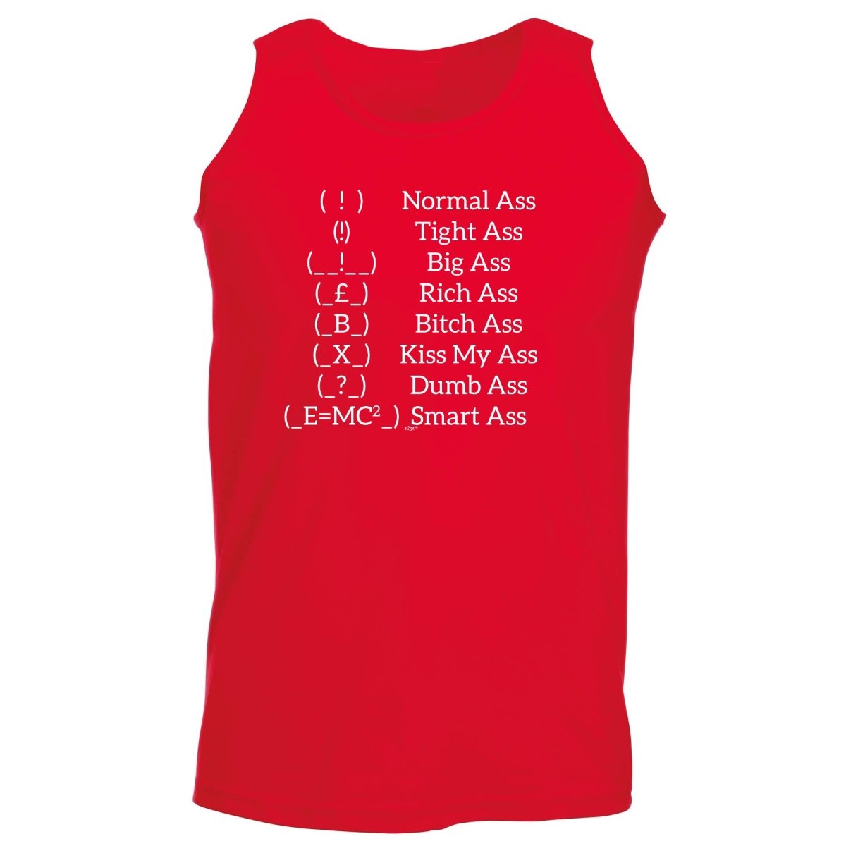 Ass Types - Funny Novelty Vest Singlet Unisex Tank Top - 123t Australia | Funny T-Shirts Mugs Novelty Gifts