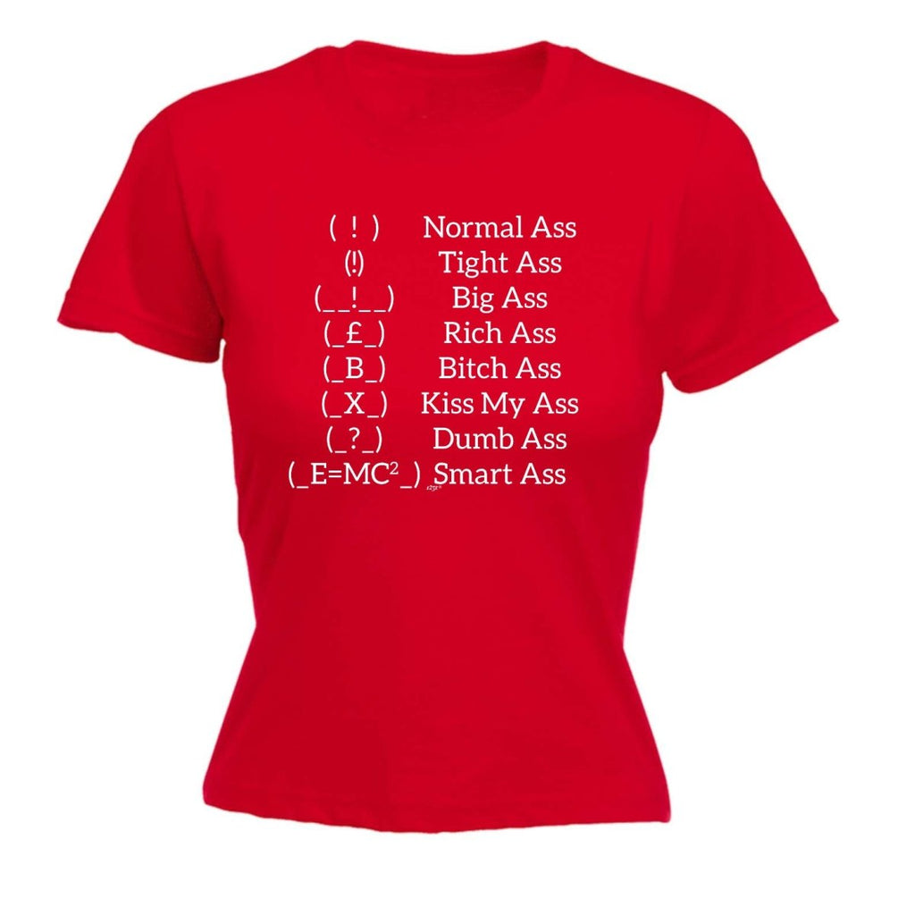 Ass Types - Funny Novelty Womens T-Shirt T Shirt Tshirt - 123t Australia | Funny T-Shirts Mugs Novelty Gifts