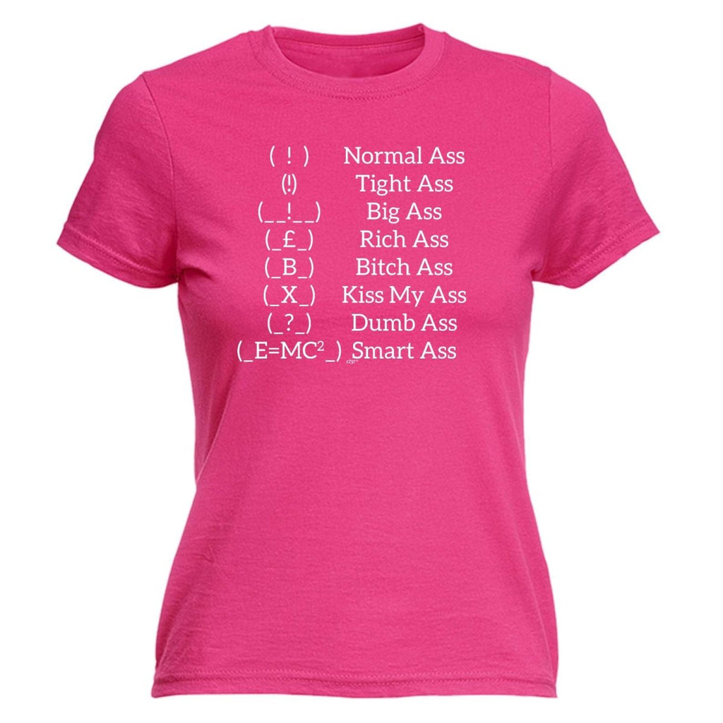 Ass Types - Funny Novelty Womens T-Shirt T Shirt Tshirt - 123t Australia | Funny T-Shirts Mugs Novelty Gifts