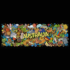 Australia Life Cartoon Doodle - Mens 123t Funny T-Shirt Tshirts