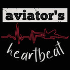 Aviators Heartbeat Aviation - Mens 123t Funny T-Shirt Tshirts