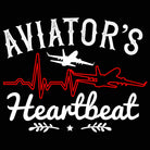 Aviators Heartbeat Pulse Plane Pilot - Mens 123t Funny T-Shirt Tshirts