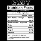Bampy Nutrition Facts - Mens 123t Funny T-Shirt Tshirts