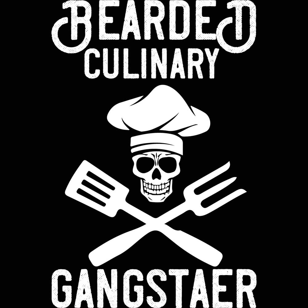 Bearded Culinary Gangster Chef Cooking - Mens 123t Funny T-Shirt Tshirts
