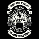 Beast Mode Activated Gym Bodybuilding - Mens 123t Funny T-Shirt Tshirts