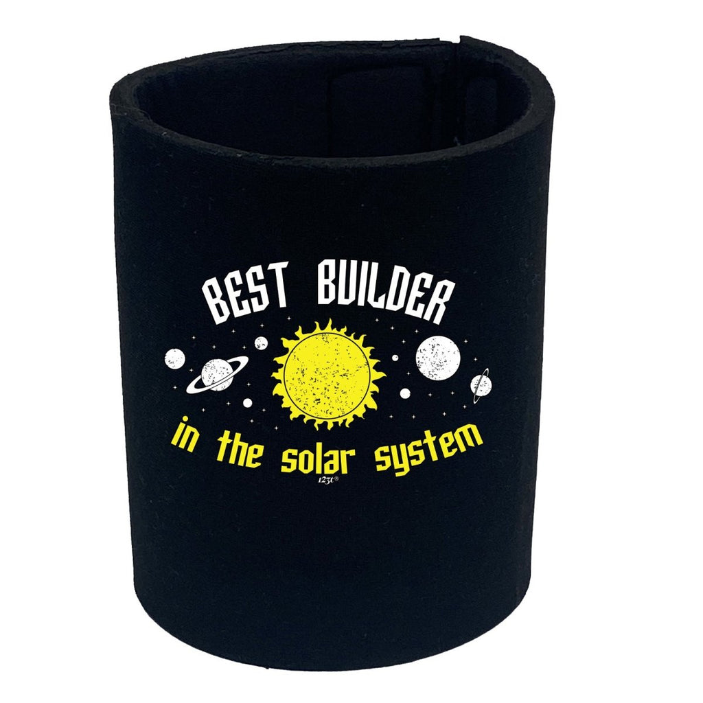 Best Builder Solar System - Funny Novelty Stubby Holder - 123t Australia | Funny T-Shirts Mugs Novelty Gifts