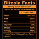Bitcoin Facts - Mens 123t Funny T-Shirt Tshirts