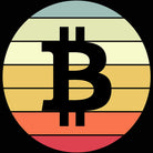 Bitcoin Vintage Sunset Cryptocurrency - Mens 123t Funny T-Shirt Tshirts