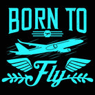 Born To Fly Aviation Plane Pilot - Mens 123t Funny T-Shirt Tshirts
