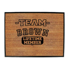 Brown V2 Team Lifetime Member - Funny Novelty Doormat Man Cave Floor mat - 123t Australia | Funny T-Shirts Mugs Novelty Gifts