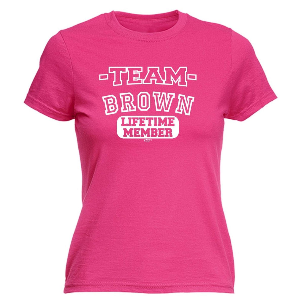 Brown V2 Team Lifetime Member - Funny Novelty Womens T-Shirt T Shirt Tshirt - 123t Australia | Funny T-Shirts Mugs Novelty Gifts