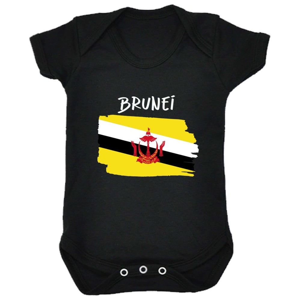 Brunei Country Flag Nationality - Babygrow Baby - 123t Australia | Funny T-Shirts Mugs Novelty Gifts