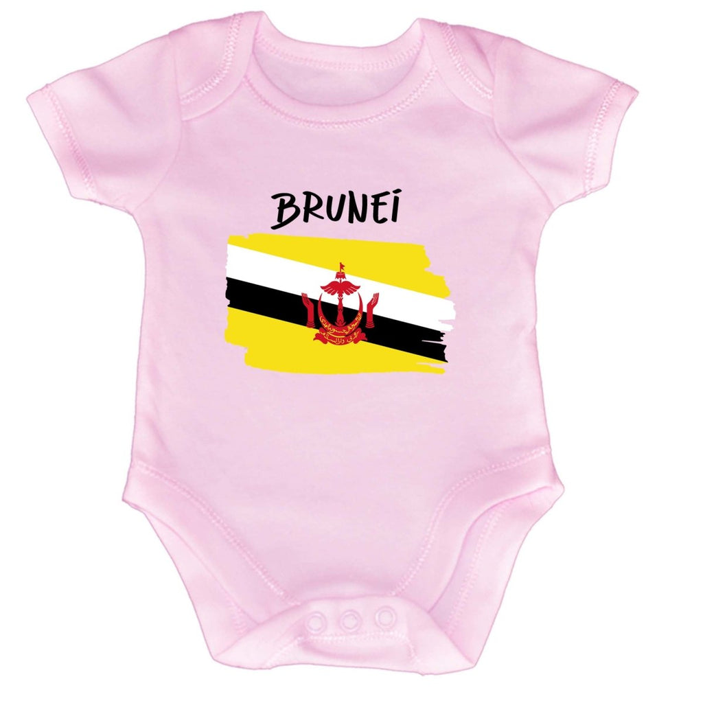 Brunei Country Flag Nationality - Babygrow Baby - 123t Australia | Funny T-Shirts Mugs Novelty Gifts