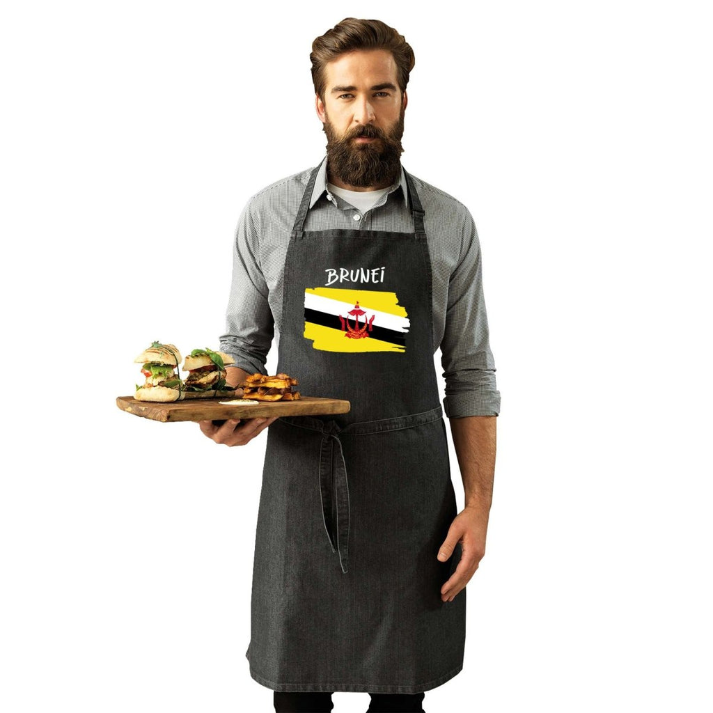 Brunei Country Flag Nationality - Kitchen Apron - 123t Australia | Funny T-Shirts Mugs Novelty Gifts