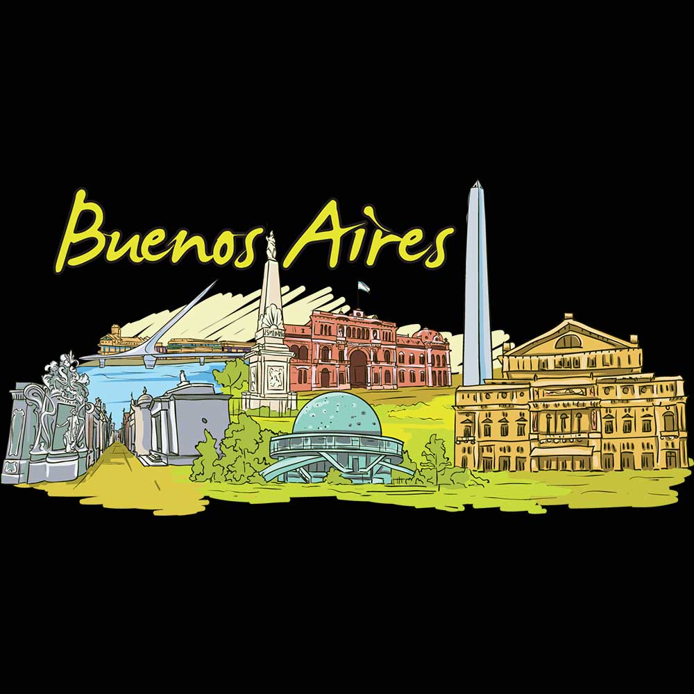 Buenos Aires Argentina Country Flag Destination - Mens Funny T-Shirt Tshirts - 123t Australia | Funny T-Shirts Mugs Novelty Gifts