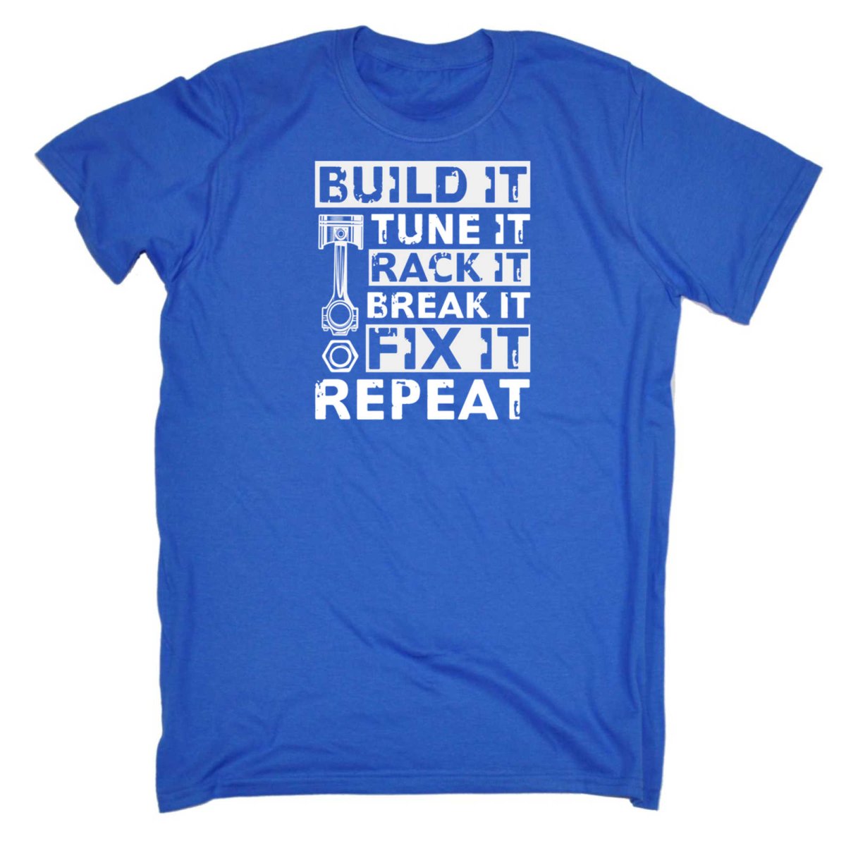 Build Tune Race Break Fix It Repeat Racing Car Mechanic - Mens Funny T-Shirt Tshirts - 123t Australia | Funny T-Shirts Mugs Novelty Gifts