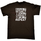 Build Tune Race Break Fix It Repeat Racing Car Mechanic - Mens Funny T-Shirt Tshirts - 123t Australia | Funny T-Shirts Mugs Novelty Gifts