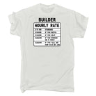 Builder Hourly Rate - Mens Funny T-Shirt Tshirts - 123t Australia | Funny T-Shirts Mugs Novelty Gifts