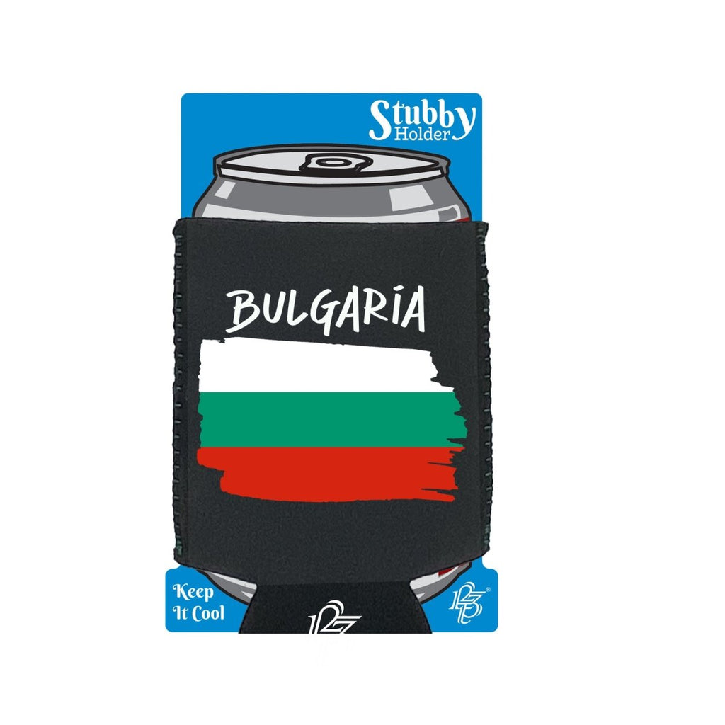 Bulgaria Country Flag Nationality - Stubby Holder With Base - 123t Australia | Funny T-Shirts Mugs Novelty Gifts