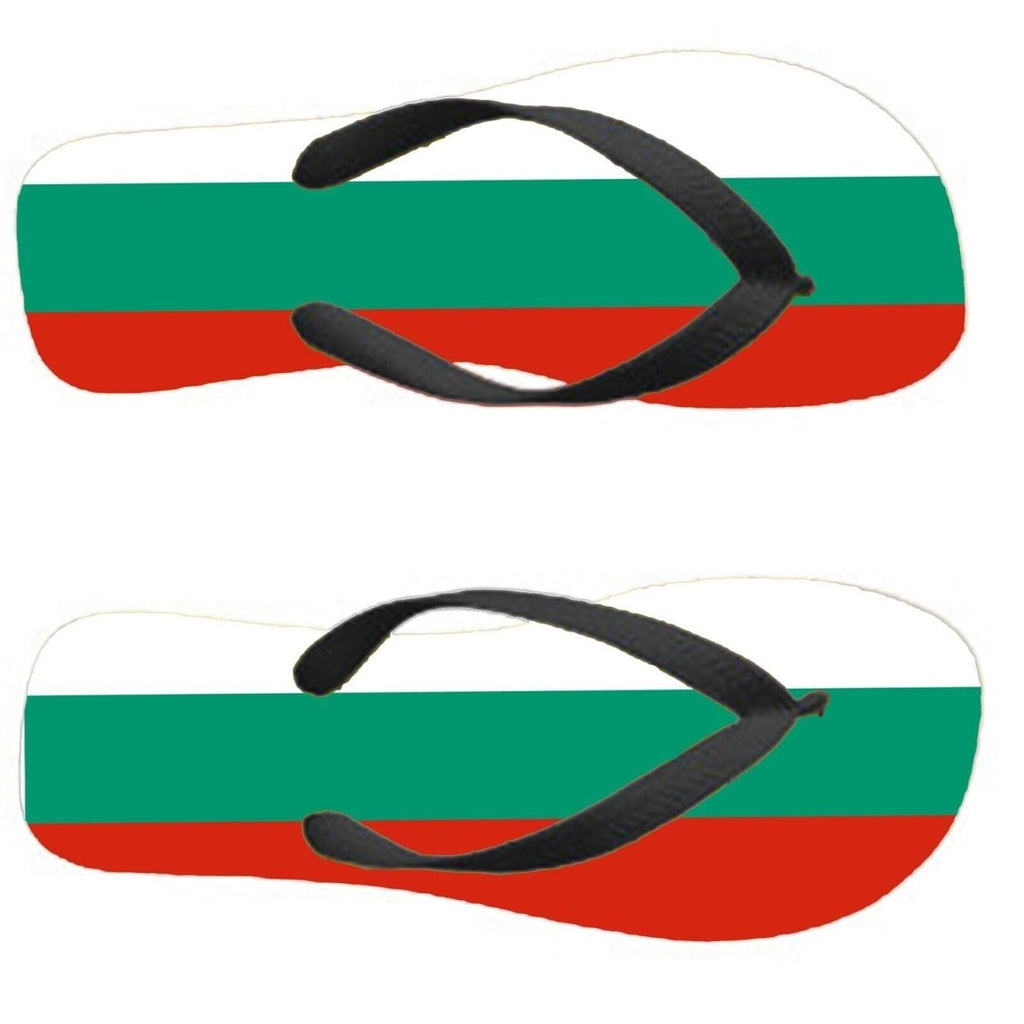 Bulgaria Flip Flops Thongs Country Flag Nationality Supporter Flags Sandals - 123t Australia | Funny T-Shirts Mugs Novelty Gifts