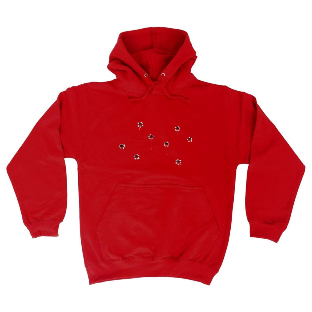 Bullet Holes Red - Funny Novelty Hoodies Hoodie - 123t Australia | Funny T-Shirts Mugs Novelty Gifts