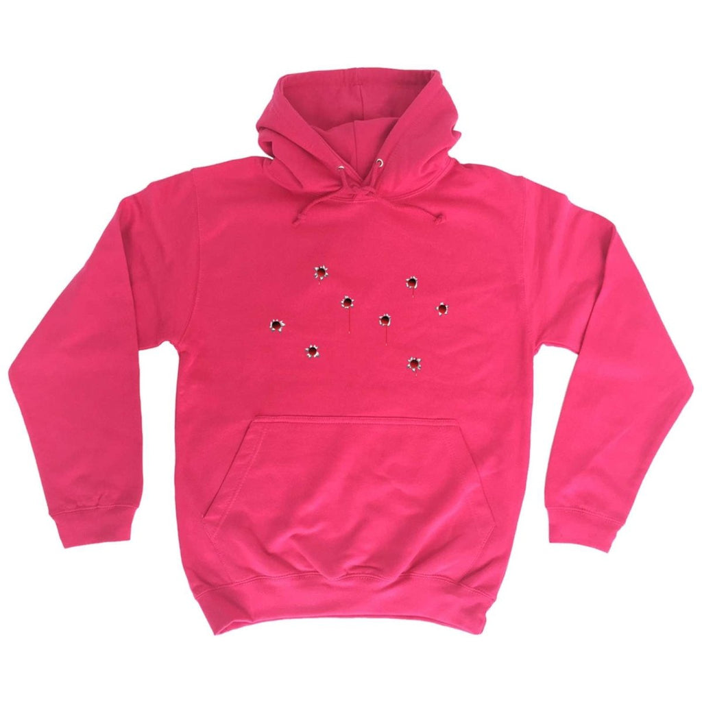 Bullet Holes Red - Funny Novelty Hoodies Hoodie - 123t Australia | Funny T-Shirts Mugs Novelty Gifts
