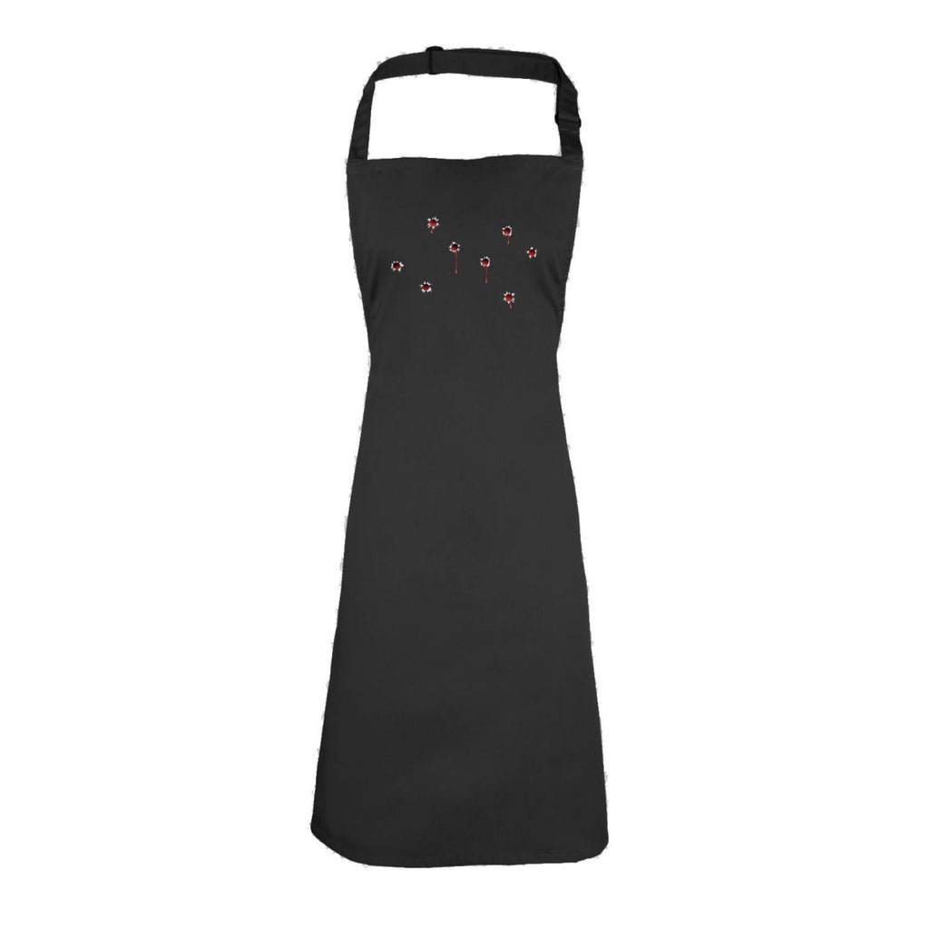 Bullet Holes Red - Funny Novelty Kitchen Adult Apron - 123t Australia | Funny T-Shirts Mugs Novelty Gifts