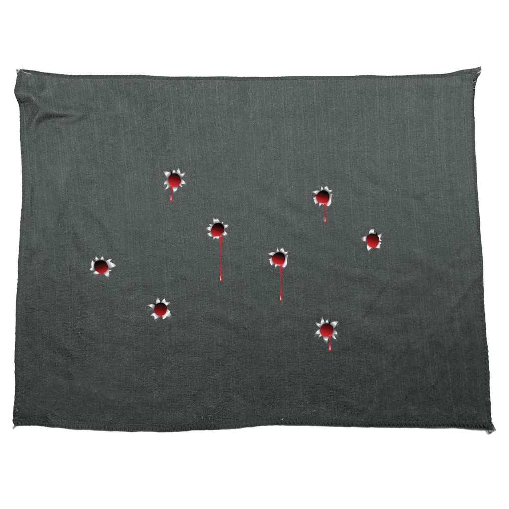 Bullet Holes Red - Funny Novelty Soft Sport Microfiber Towel - 123t Australia | Funny T-Shirts Mugs Novelty Gifts