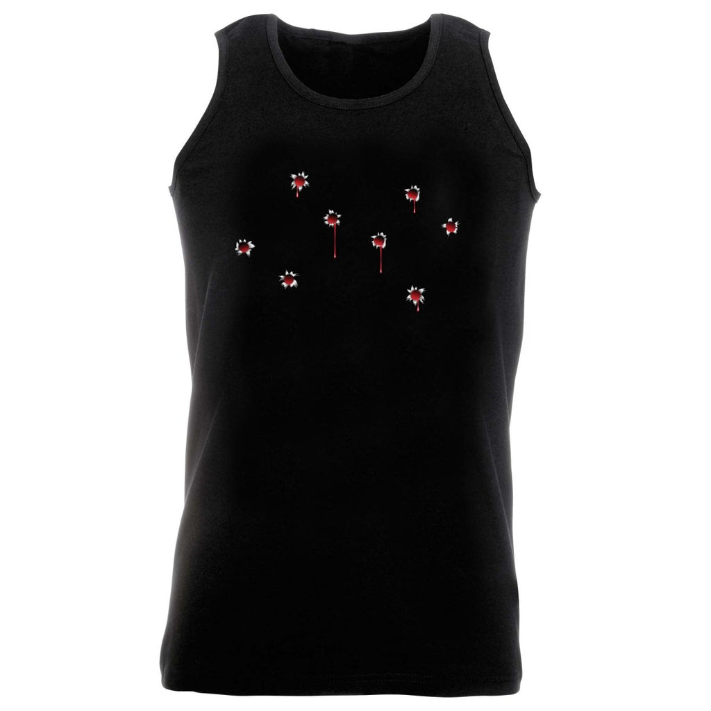 Bullet Holes Red - Funny Novelty Vest Singlet Unisex Tank Top - 123t Australia | Funny T-Shirts Mugs Novelty Gifts