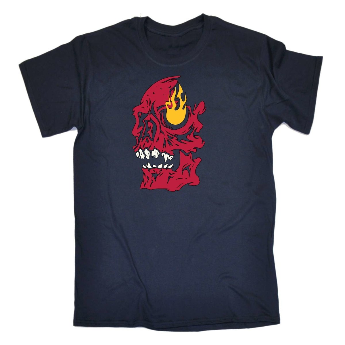 Burning Skull - Mens Funny T-Shirt Tshirts Tee Shirt - 123t Australia | Funny T-Shirts Mugs Novelty Gifts
