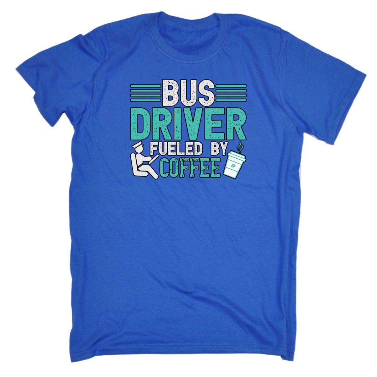 Bus Driver Fueld By Coffee - Mens Funny T-Shirt Tshirts - 123t Australia | Funny T-Shirts Mugs Novelty Gifts