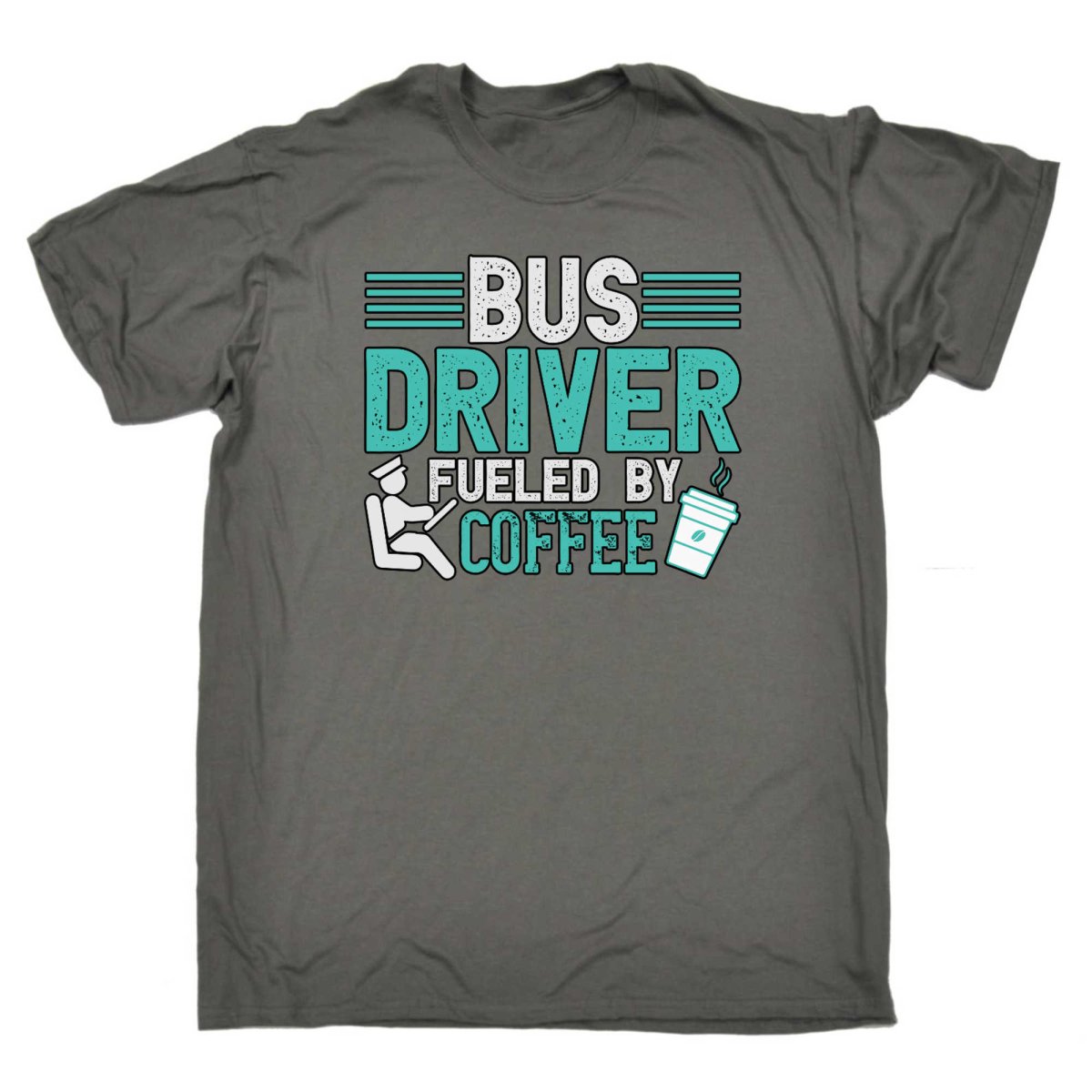 Bus Driver Fueld By Coffee - Mens Funny T-Shirt Tshirts - 123t Australia | Funny T-Shirts Mugs Novelty Gifts