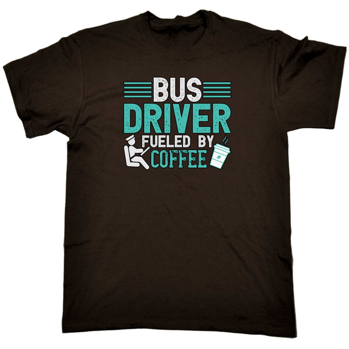 Bus Driver Fueld By Coffee - Mens Funny T-Shirt Tshirts - 123t Australia | Funny T-Shirts Mugs Novelty Gifts
