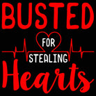 Busted For Stealing Hearts Valentines Day - Mens Funny T-Shirt Tshirts - 123t Australia | Funny T-Shirts Mugs Novelty Gifts