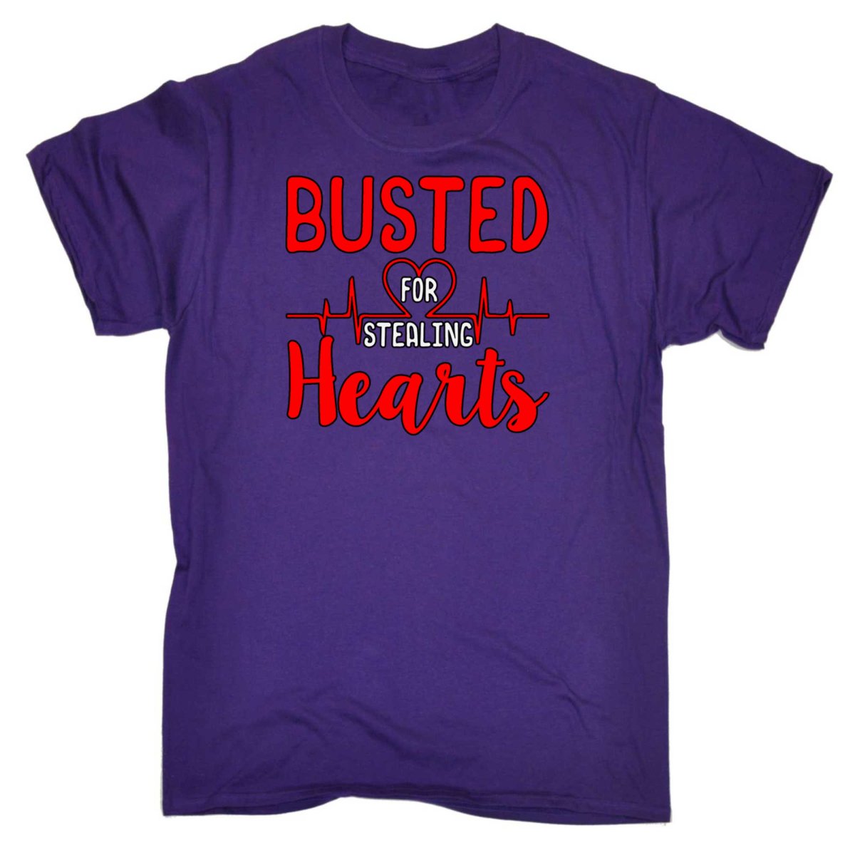 Busted For Stealing Hearts Valentines Day - Mens Funny T-Shirt Tshirts - 123t Australia | Funny T-Shirts Mugs Novelty Gifts