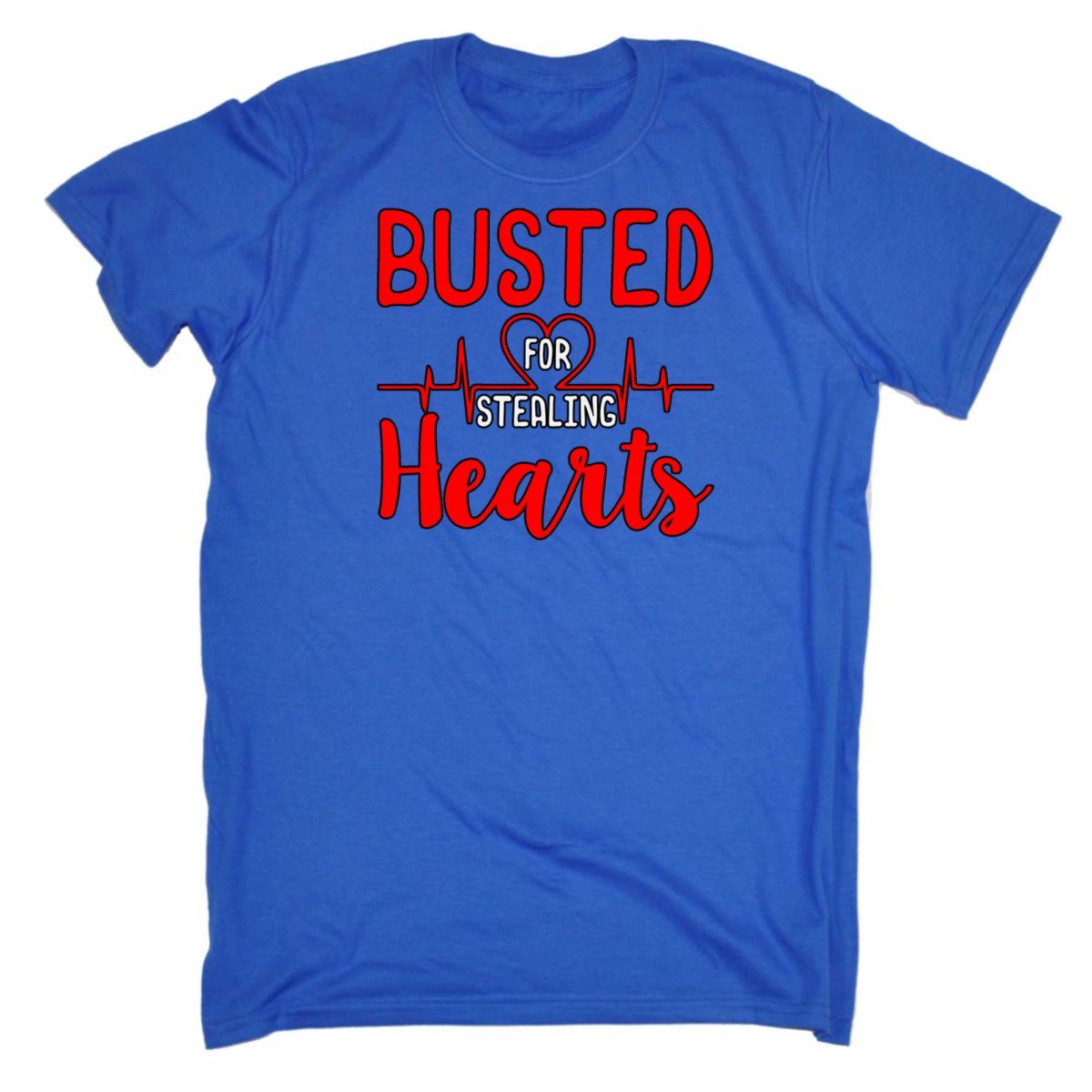 Busted For Stealing Hearts Valentines Day - Mens Funny T-Shirt Tshirts - 123t Australia | Funny T-Shirts Mugs Novelty Gifts