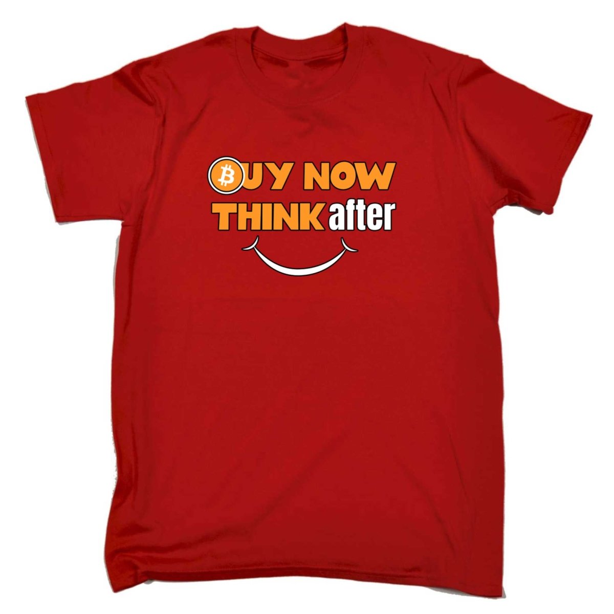 Buy Now Bitcoin Think After And Smile - Mens Funny T-Shirt Tshirts - 123t Australia | Funny T-Shirts Mugs Novelty Gifts