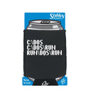 C Dos Run Computer - Funny Novelty Stubby Holder With Base - 123t Australia | Funny T-Shirts Mugs Novelty Gifts