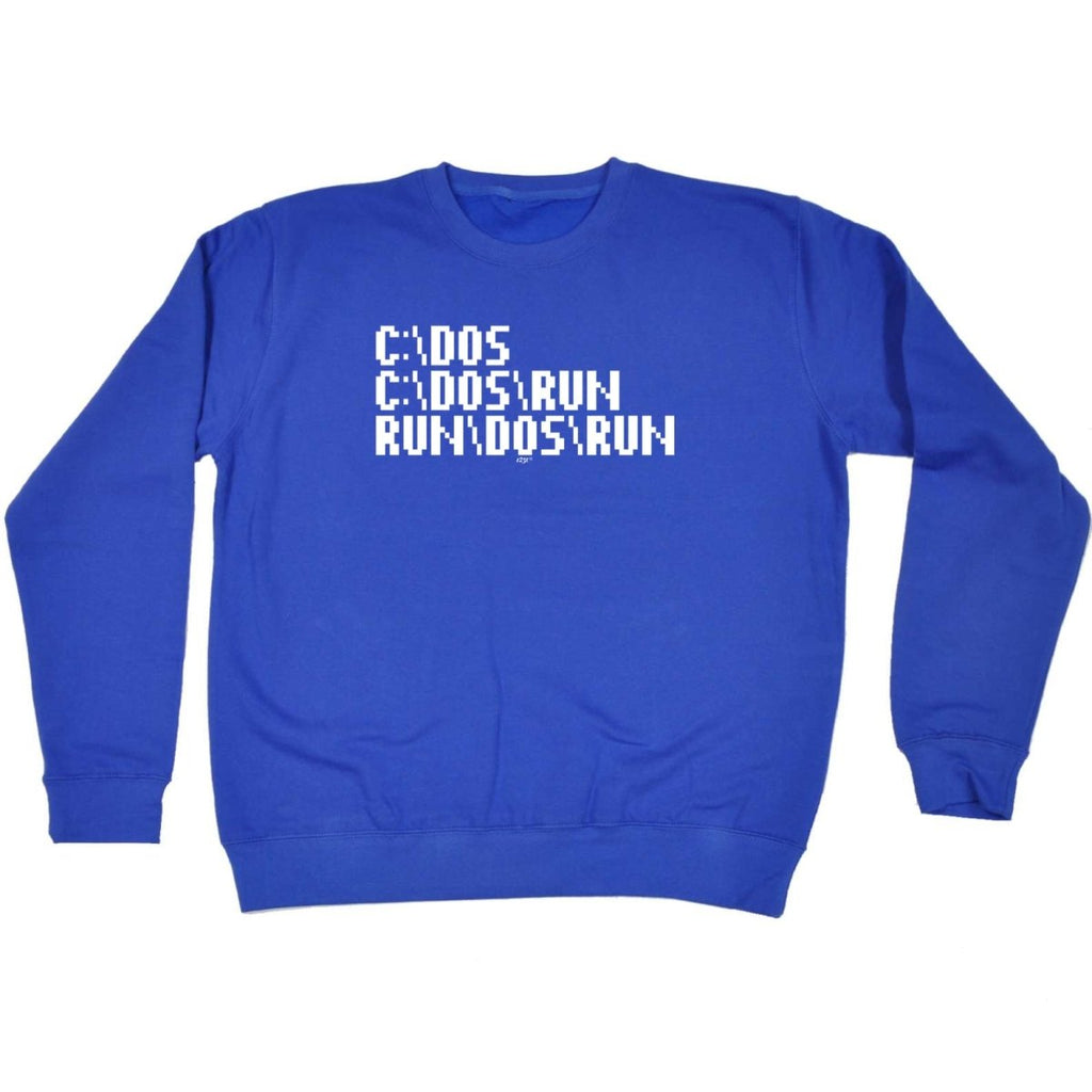 C Dos Run Computer - Funny Novelty Sweatshirt - 123t Australia | Funny T-Shirts Mugs Novelty Gifts