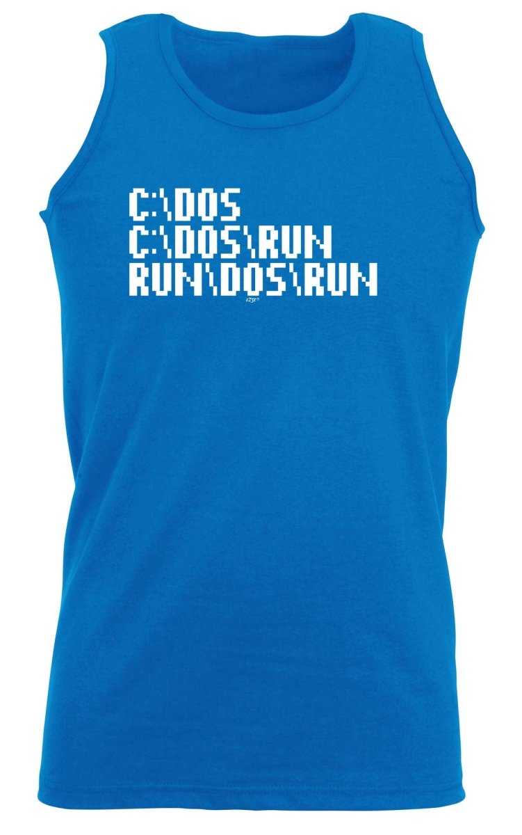 C Dos Run Computer - Funny Novelty Vest Singlet Unisex Tank Top - 123t Australia | Funny T-Shirts Mugs Novelty Gifts