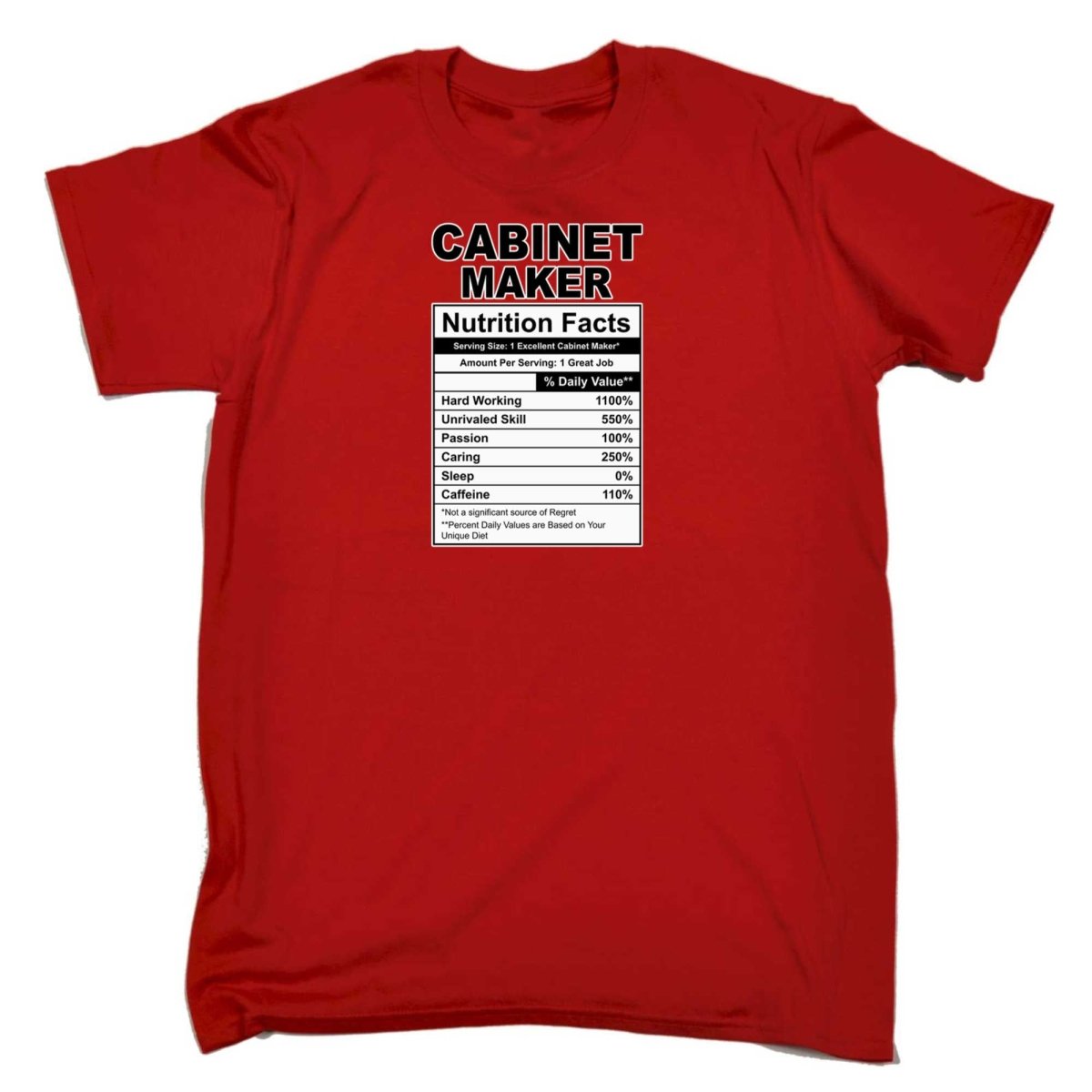 Cabinet Maker Nutrition Facts - Mens Funny T-Shirt Tshirts - 123t Australia | Funny T-Shirts Mugs Novelty Gifts