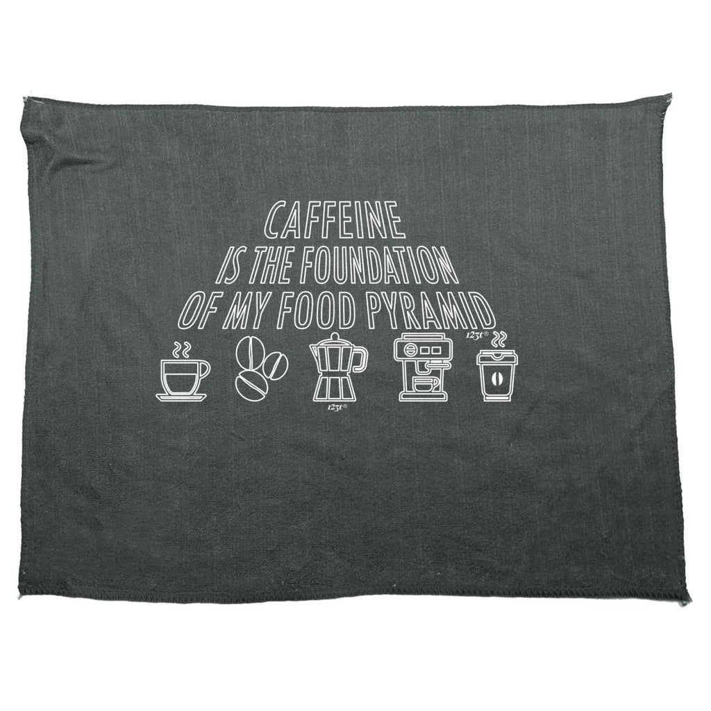 Caffeine Is The Foundation - Funny Novelty Soft Sport Microfiber Towel - 123t Australia | Funny T-Shirts Mugs Novelty Gifts
