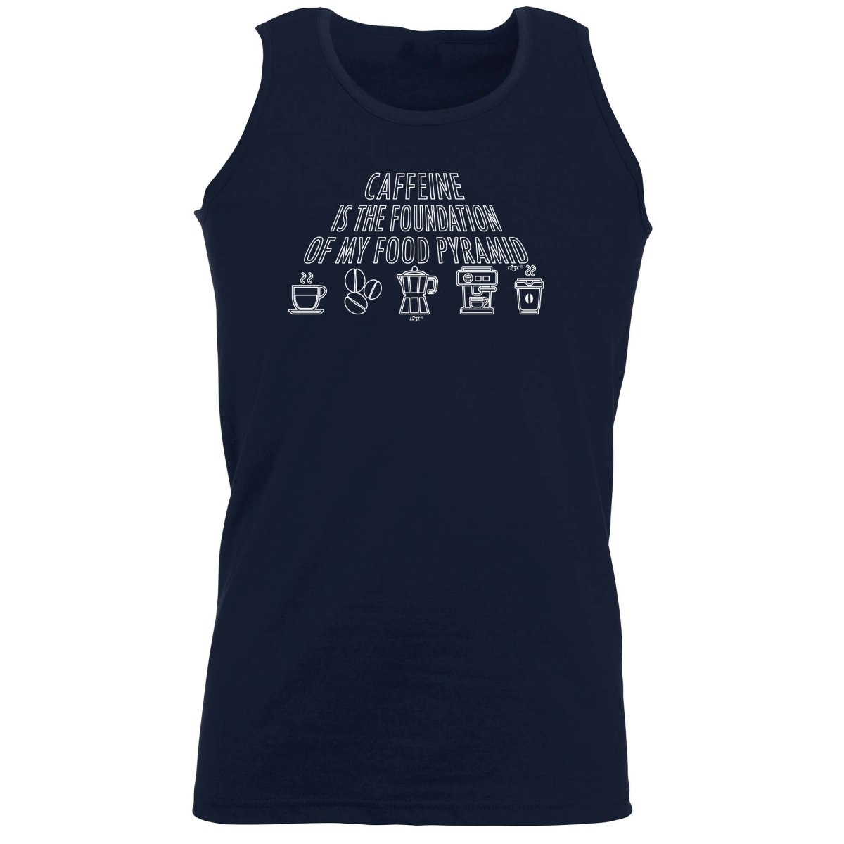 Caffeine Is The Foundation - Funny Novelty Vest Singlet Unisex Tank Top - 123t Australia | Funny T-Shirts Mugs Novelty Gifts