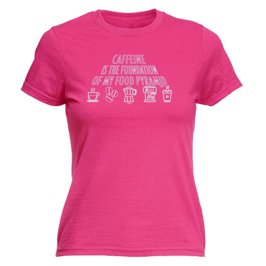 Caffeine Is The Foundation - Funny Novelty Womens T-Shirt T Shirt Tshirt - 123t Australia | Funny T-Shirts Mugs Novelty Gifts