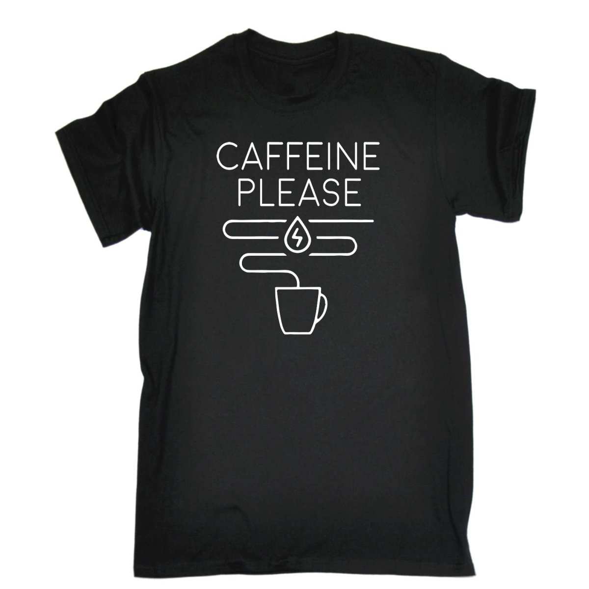 Caffeine Please Coffee - Mens Funny T-Shirt Tshirts Tee Shirt - 123t Australia | Funny T-Shirts Mugs Novelty Gifts