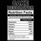 Cake Decorator Nutrition Facts - Mens Funny T-Shirt Tshirts - 123t Australia | Funny T-Shirts Mugs Novelty Gifts