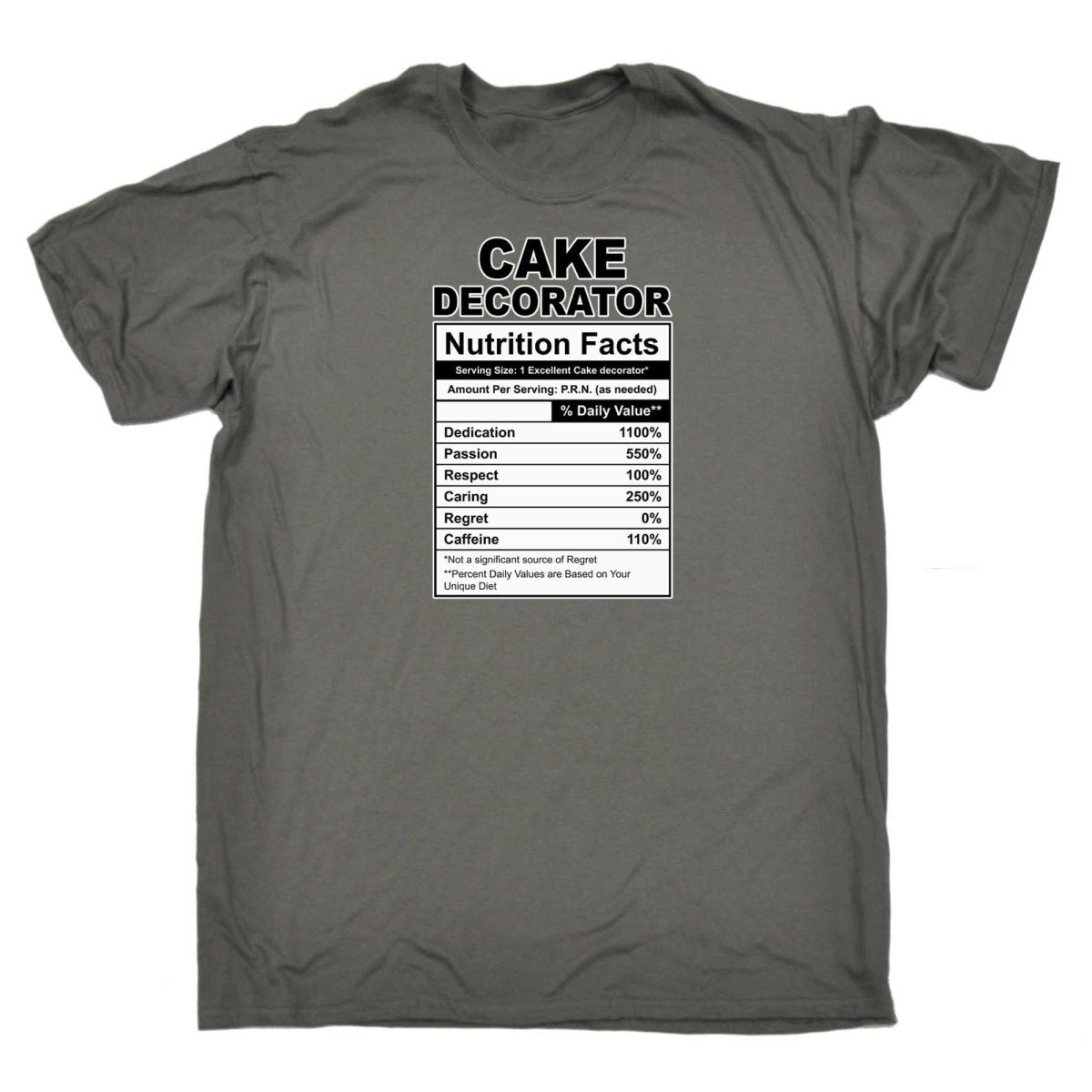 Cake Decorator Nutrition Facts - Mens Funny T-Shirt Tshirts - 123t Australia | Funny T-Shirts Mugs Novelty Gifts