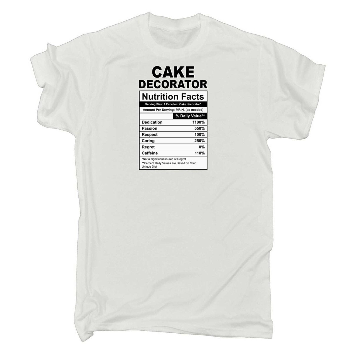 Cake Decorator Nutrition Facts - Mens Funny T-Shirt Tshirts - 123t Australia | Funny T-Shirts Mugs Novelty Gifts