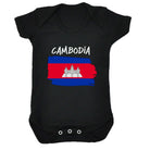 Cambodia Country Flag Nationality - Babygrow Baby - 123t Australia | Funny T-Shirts Mugs Novelty Gifts