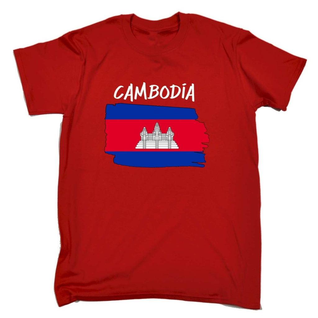 Cambodia - Country Flag Nationality Mens T-Shirt T Shirt Tshirts - 123t Australia | Funny T-Shirts Mugs Novelty Gifts